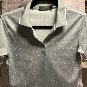 G Fore XS Golf Polo - Grey with White polkadots - NWT